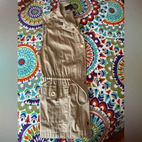 Boston Proper Khaki Utility Vest - Picture 11 of 11